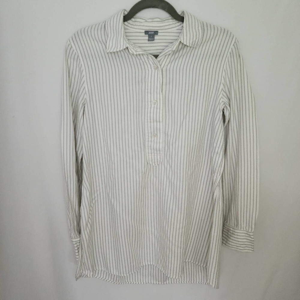 Aerie White Striped Tunic Top - Picture 2 of 6